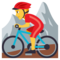 Person Mountain Biking emoji on Emojione